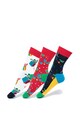 Happy Socks Set de sosete lungi unisex, cu imprimeu grafic - 3 perechi Barbati