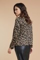 Fiorella Rubino Sacou cu aspect texturat si animal print Femei