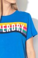 SUPERDRY Tricou cu logo si insertie din jerseu Femei