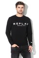 Replay Bluza sport cu imprimeu logo si text Barbati