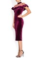 BADEN 11 Rochie midi de catifea, cu insertie transparenta Femei