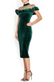 BADEN 11 Rochie midi de catifea, cu insertie transparenta Femei