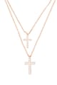 U.S. Polo Assn. Több soros nyaklánc kereszt alakú medálokkal és cirkóniakristályokkal női