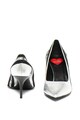 Love Moschino Pantofi din piele cu varf ascutit si aplicatie cu banda logo Femei