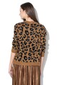 Vero Moda Pulover cu decolteu la baza gatului si animal print Leo Femei