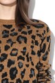 Vero Moda Pulover cu decolteu la baza gatului si animal print Leo Femei