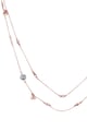 Highstreet Jewels Colier cu doua siraguri, placat cu aur rose si decorat cu cristale Swarovski Femei