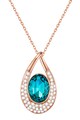 Highstreet Jewels Colier placat cu aur rose, cu cristale Swarovski Femei