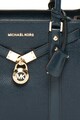 Michael Kors Кожена чанта Nouveau Hamilton с декоративен катинар Жени