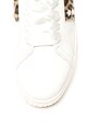 Marco Tozzi Pantofi sport de piele ecologica, cu insertii animal print din material textil Femei