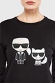 Karl Lagerfeld Bluza sport cu aplicatie brodata Ikonik Femei