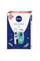 Nivea Set ingrijire corp  Fresh Flower: Deodorant spray Black&White Invisible Fresh, 150 ml + Gel de dus Hawaii Flower, 250 ml Femei