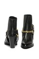 Versace Jeans Couture Botine Chelsea de piele, cu varf ascutit si bareta cu catarama Femei