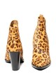 Steve Madden Botine de piele cu par scurt, cu model animal print Justina Femei