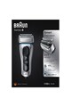 Braun Aparat de ras electric  Series 8 8330s Wet&Dry, 30.000 de actiuni de taiere, 4 elemente de taiere, SensoFlex, AutoSense,Trusa de voiaj, Argintiu Barbati