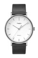 Timex Унисекс часовник Fairfield с кожена каишка, 41 мм Жени