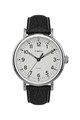 Timex Ceas analog cu o curea de piele Standard XL, 43 mm Barbati