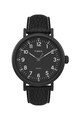 Timex Ceas analog cu o curea de piele Standard XL, 43 mm Barbati