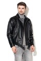 Jack & Jones Jacheta biker de piele ecologica Hipe Barbati