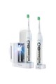 Philips Sonicare Periute de dinti electrice Philips HX6932/36 Sonicare FlexCare, 2 manere, 2 capete de periere, Numar de miscari/minut 62000, 3 moduri, Sterilizator UV, Alb/Verde Barbati