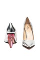 Marc Jacobs Hegyes orrú bőrcipő fémes hatással női