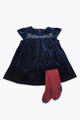 Marks & Spencer Set de rochie catifelata si dres - 2 piese Fete