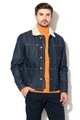 Jack & Jones Jacheta din denim, cu blana Sherpa Hank Barbati