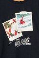 Jack & Jones Tricou cu decolteu la baza gatului si imprimeu foto Santa Party Baieti