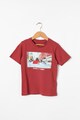 Jack & Jones Tricou cu decolteu la baza gatului si imprimeu foto Santa Party Baieti