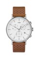 Timex Ceas cronograf cu o curea de piele si perforatii Fairfield, 41 mm Barbati