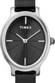 Timex Ceas analog cu o curea de piele Milano Oval, 24 mm Femei