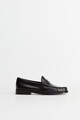 Mango Pantofi loafer din piele cu cusaturi contrastante Ted Femei