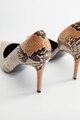 Mango Pantofi d'Orsay cu aspect de piele de sarpe Audrey Side Femei