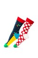 Happy Socks Set de sosete lungi unisex cu imprimeu grafic - 2 perechi Femei