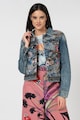 DESIGUAL Jacheta de denim cu flori cu paiete Brooklyn Femei