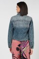 DESIGUAL Jacheta de denim cu flori cu paiete Brooklyn Femei