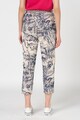 DESIGUAL Pantaloni conici cu model tropical si cordon Femei