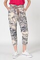 DESIGUAL Pantaloni conici cu model tropical si cordon Femei