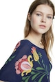 DESIGUAL Bluza cu imprimeu floral si terminatie elastica Femei