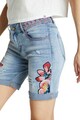 DESIGUAL Pantaloni scurti de denim cu model floral si paiete Femei