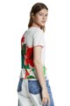 DESIGUAL Tricou cu striatii si imprimeu floral Femei