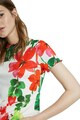 DESIGUAL Tricou cu striatii si imprimeu floral Femei