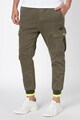 DESIGUAL Pantaloni cargo cu mansete elastice Neron Barbati