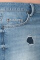 DESIGUAL Pantaloni scurti de denim cu terminatii de jerseu Axel Barbati