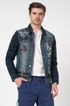 DESIGUAL Jacheta de denim cu imprimeuri diverse Adam Barbati