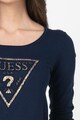 GUESS JEANS Фини плетен пуловер с релефно лого Жени