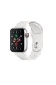 Apple Watch 5, GPS, Cellular, Carcasa Silver Aluminium 44mm, White Sport Band - S/M & M/L Femei