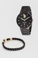 U.S. Polo Assn. Кварцов часовник и гривна със сплетен дизайн Жени