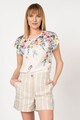 Ted Baker Tricou cu model floral si decolteu in V Alysin Femei