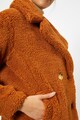 KOTON Palton din material teddy cu doua randuri de nasturi Femei